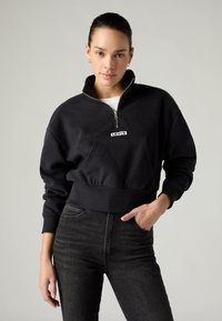 Levi's® GRAPHIC SARA 1/4 ZIP - Melegítőfelső - black