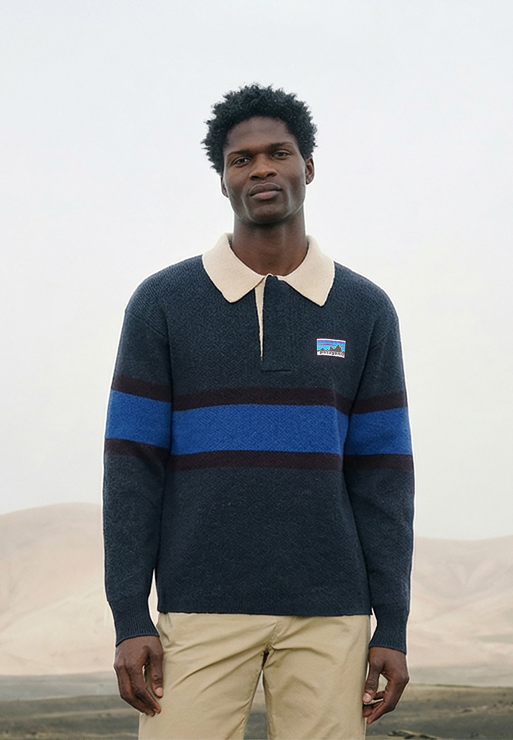 Patagonia RUGBY SWEATER UNISEX - Jumper - sunken blue/multi