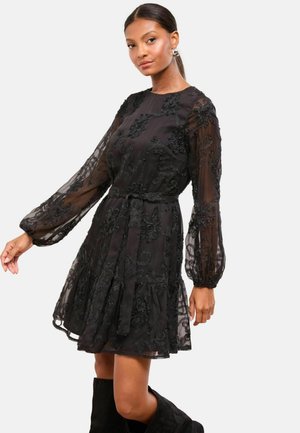 REGULAR FIT - MINI LONG SLEEVED - Nappali ruha - black