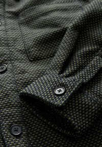 REGULAR FIT BORG TEXTURED - Viegla jaka - dark green