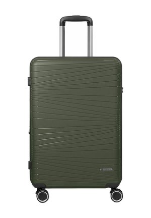 FRANKY, DALLAS 3.0 4 ROLLEN TROLLEY M 65 CM MIT DEHNFALTE UNISEX - Wheeled suitcase - olive