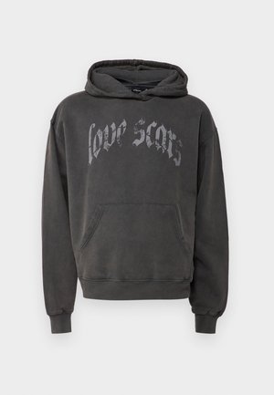 VINTAGE HEART HOODIE UNISEX - Kapuutsiga pusa - black