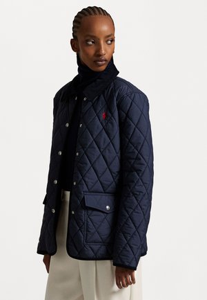 CORDUROY TRIM QUILTED BARN JACKET - Lagana jakna - rl navy