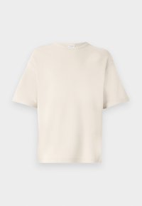 SLHRELAXLEON BINDING O NECK TEE - T-shirts basic - oatmeal