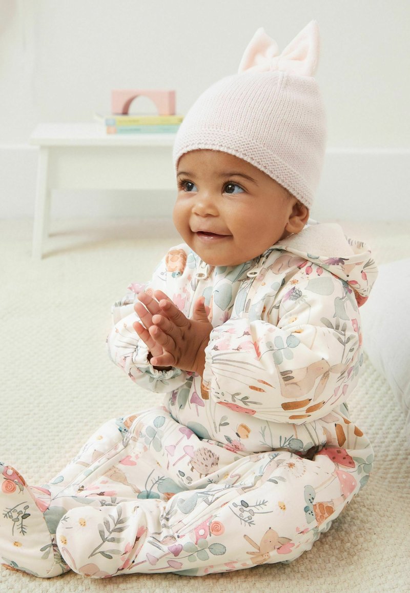 Next LIGHTWEIGHT ALL IN ONE STANDARD Jumpsuit ecru cream floral