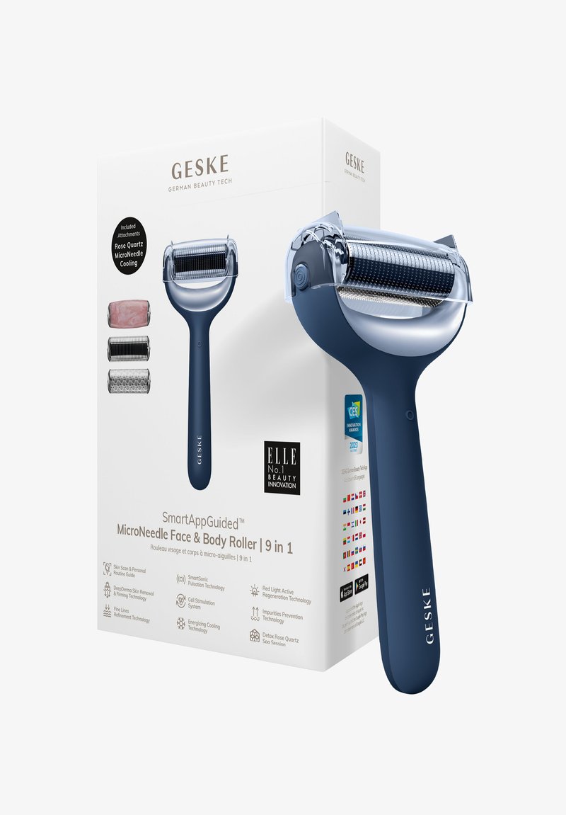 GESKE - MICRONEEDLE FACE BODY ROLLER | 9 IN 1 - Ansiktsvård - tillbehör - midnight, Förstora