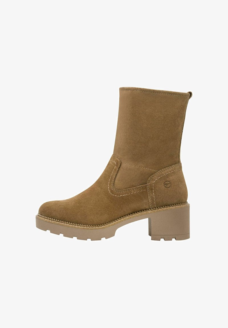 Tamaris Enkellaarsjes met plateauzool - cappuccino