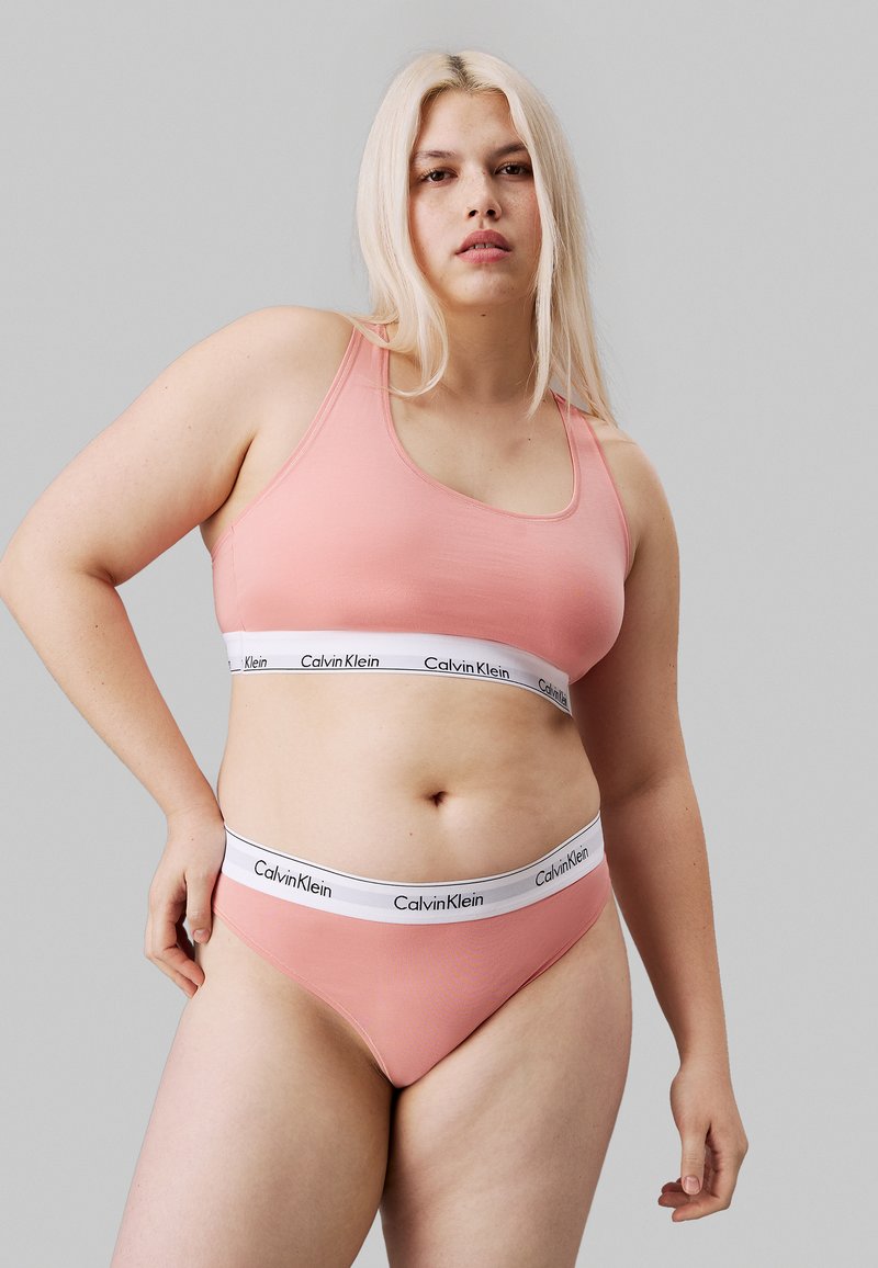 Calvin Klein Underwear THONG ICON COTTON MODAL - String - coral almond