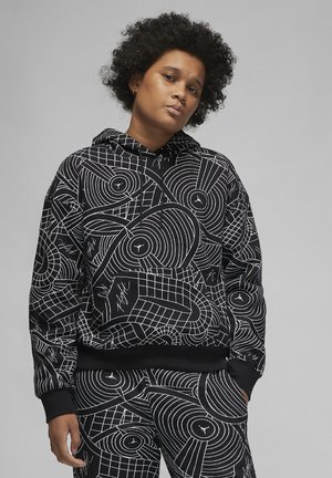 Jordan W J BRKLN FLC PO AOP - Sweatshirt - black