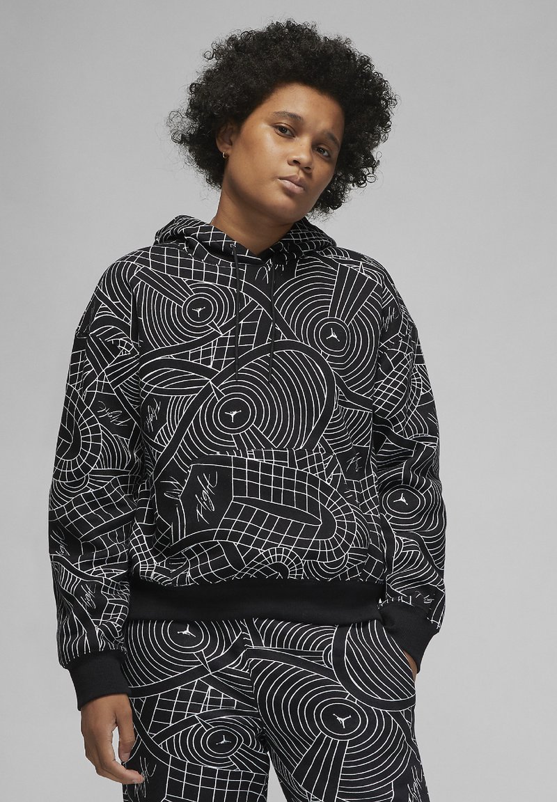 Jordan W J BRKLN FLC PO AOP - Sweatshirt - black