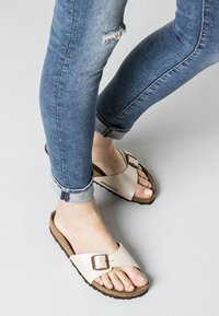 Birkenstock MADRID BF REGULAR - Sandalen - graceful pearl white