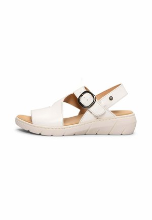 MiMao, NATURA – SANDALIAS CON PLANTILLA EXTRAÍBLE HUESO - Sandalias de cuña - blanco