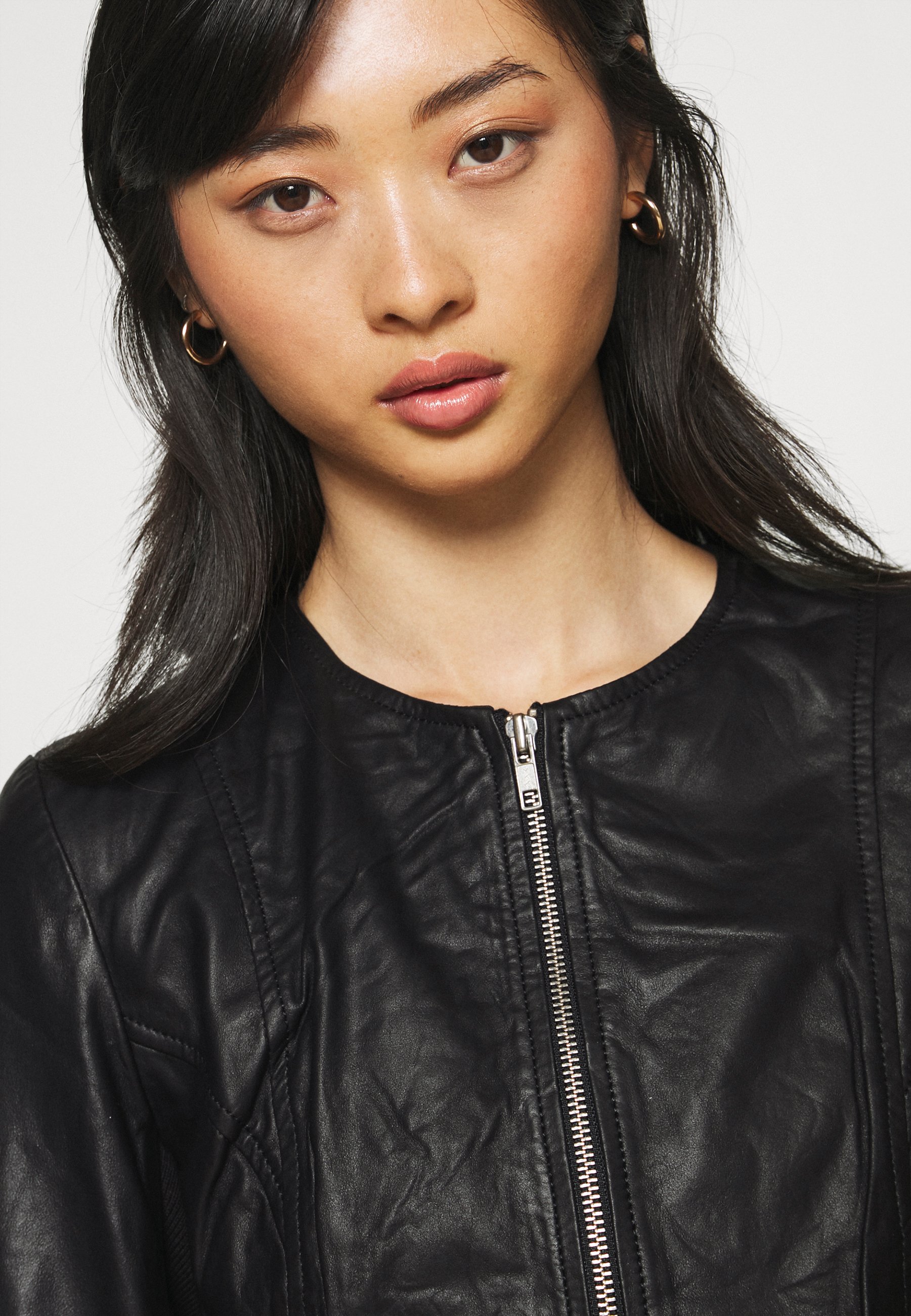 yas petite leather jacket