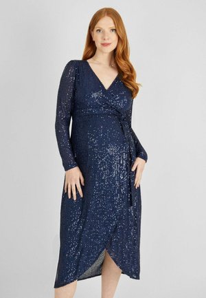 SEQUIN WRAP - Cocktailkleid/festliches Kleid - navy