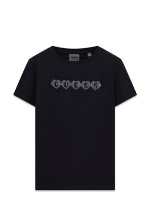 Guess, T-SHIRT MIT STRASS-LOGO - T-shirt imprimé - schwarz
