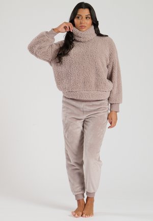 Loungeable LOUNGEABLE BORG JOGGER SET BORG SET - Pyjama - mink