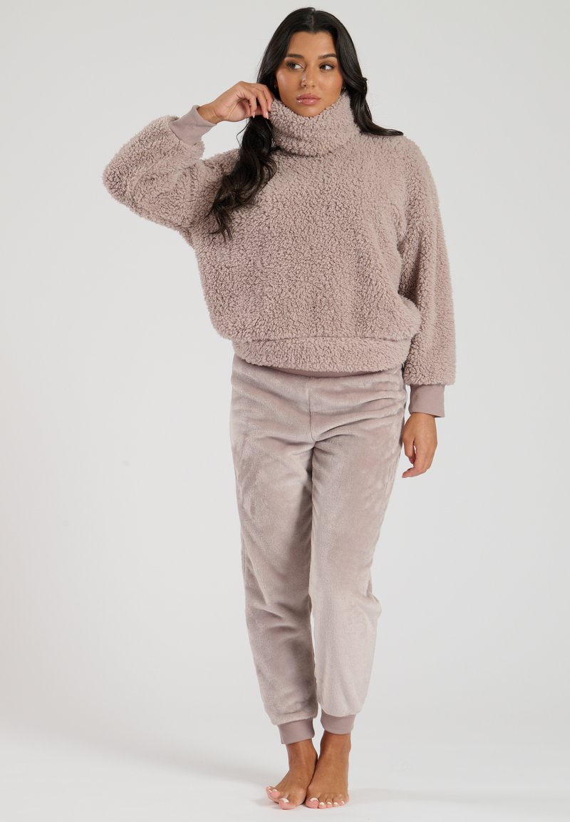 Loungeable LOUNGEABLE BORG JOGGER SET BORG SET - Pyjamas - mink