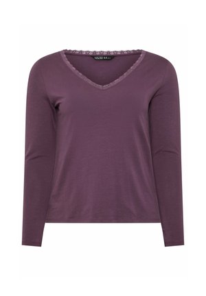 Yours Clothing, PLUS SIZE LONG SLEEVE TOPS - Camiseta de manga larga - purple
