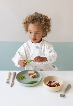BIB SLEEVED UNISEX - Bavaglino - beige/blue