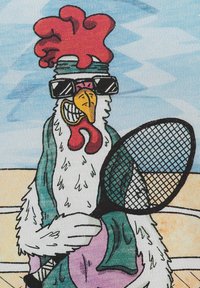 Key Largo TENNIS CHICKEN - T-shirt con stampa - white