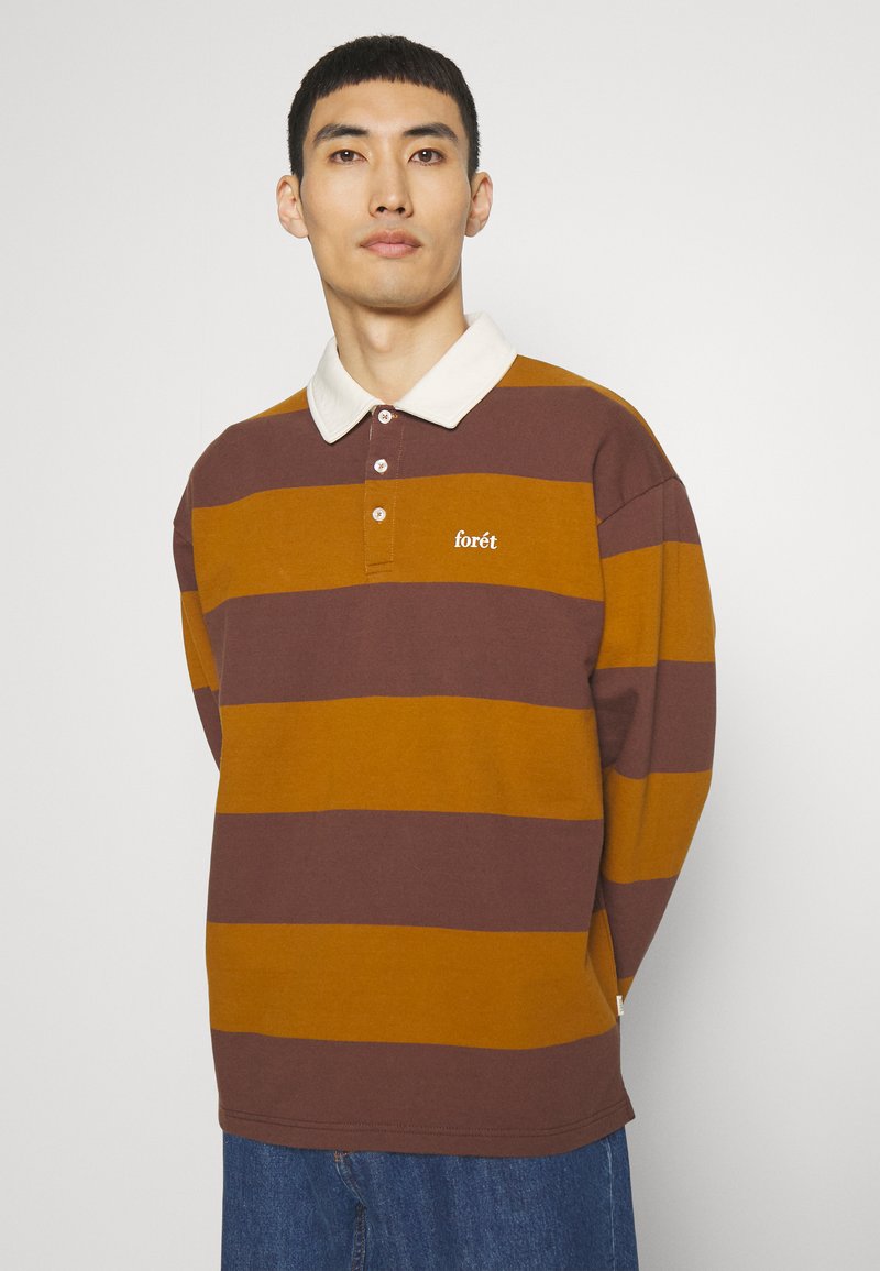 brown rugby polo