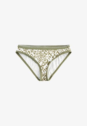 Next, HIGH LEG - Spodný diel bikín - khaki green animal print
