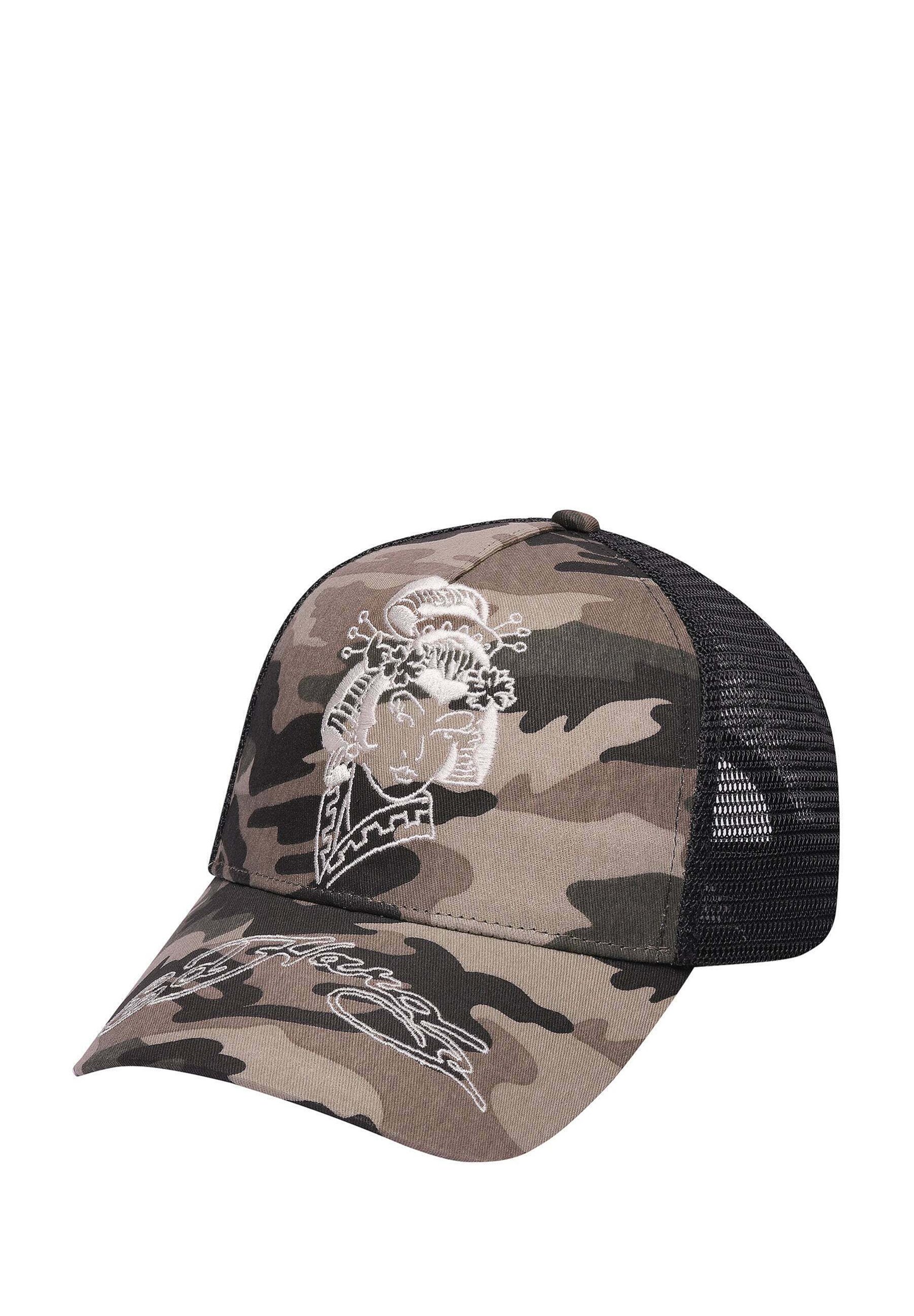 Ed Hardy UNISEX GEISHA FRONT TRUCKER - Cap - camo/dark grey - Zalando