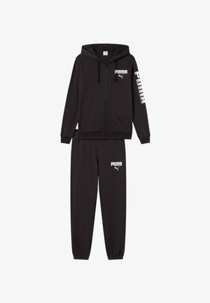 Puma, ESS GRAPHIC FZ SUIT TR 016 VAR SET - Tuta - screziato-mottled black