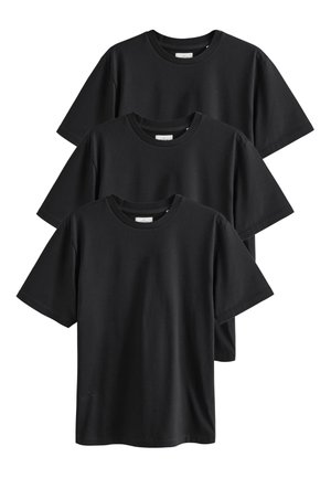Next REGULAR FIT - PREMIUM SUPIMA CREW NECK 3 PACK - Camiseta básica - black