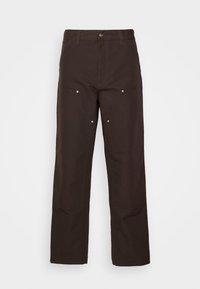 DOUBLE KNEE PANT - Pantaloni - tobacco