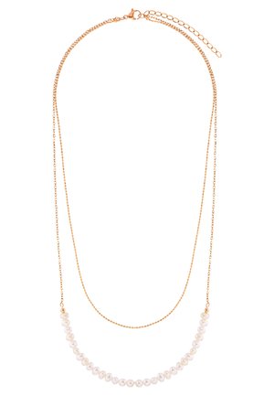 Halskette - rose gold farbend