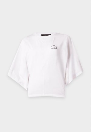 KARL LAGERFELD, WIDE SLEEVE - Βασικό μπλουζάκι - white