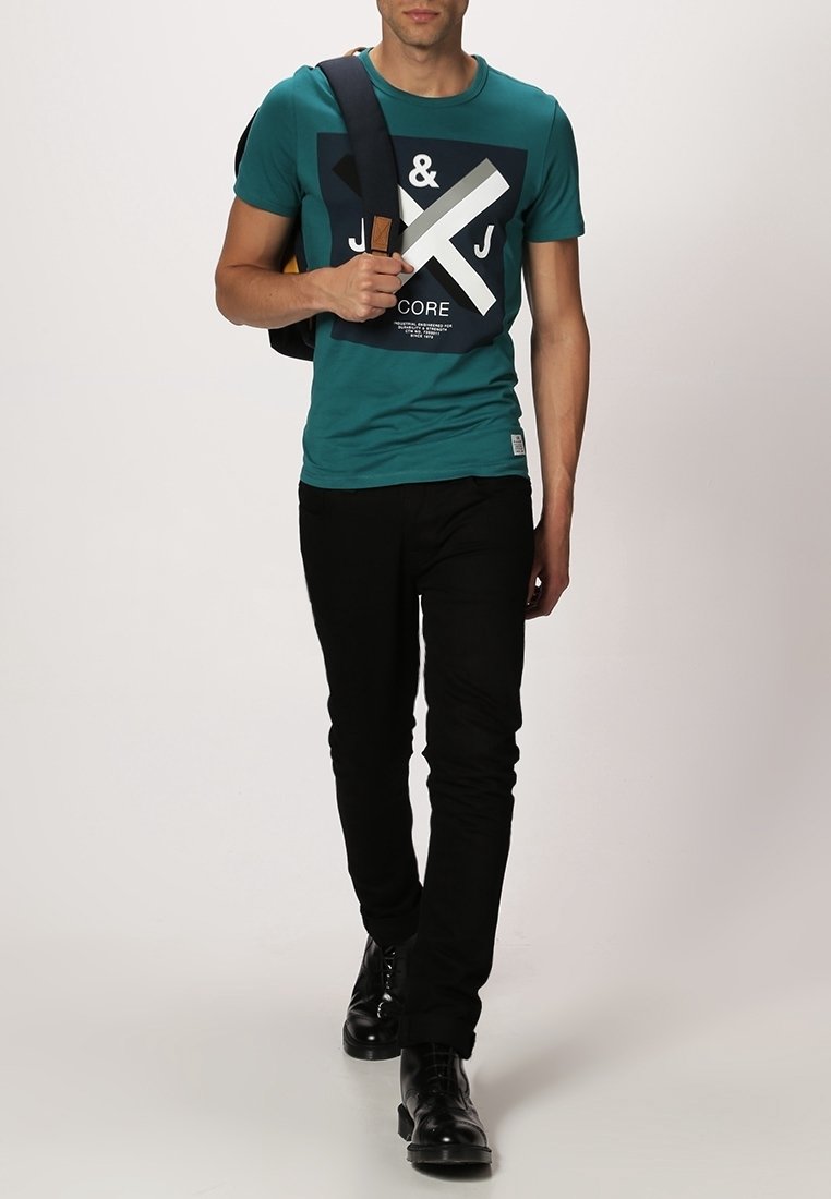 Jack & Jones T-shirt med print - turquoise