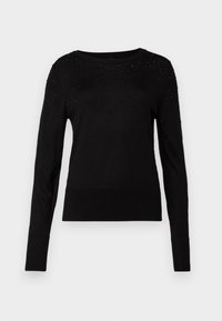 ONLSOLITA STONE DETAIL O NECK - Pullover - black