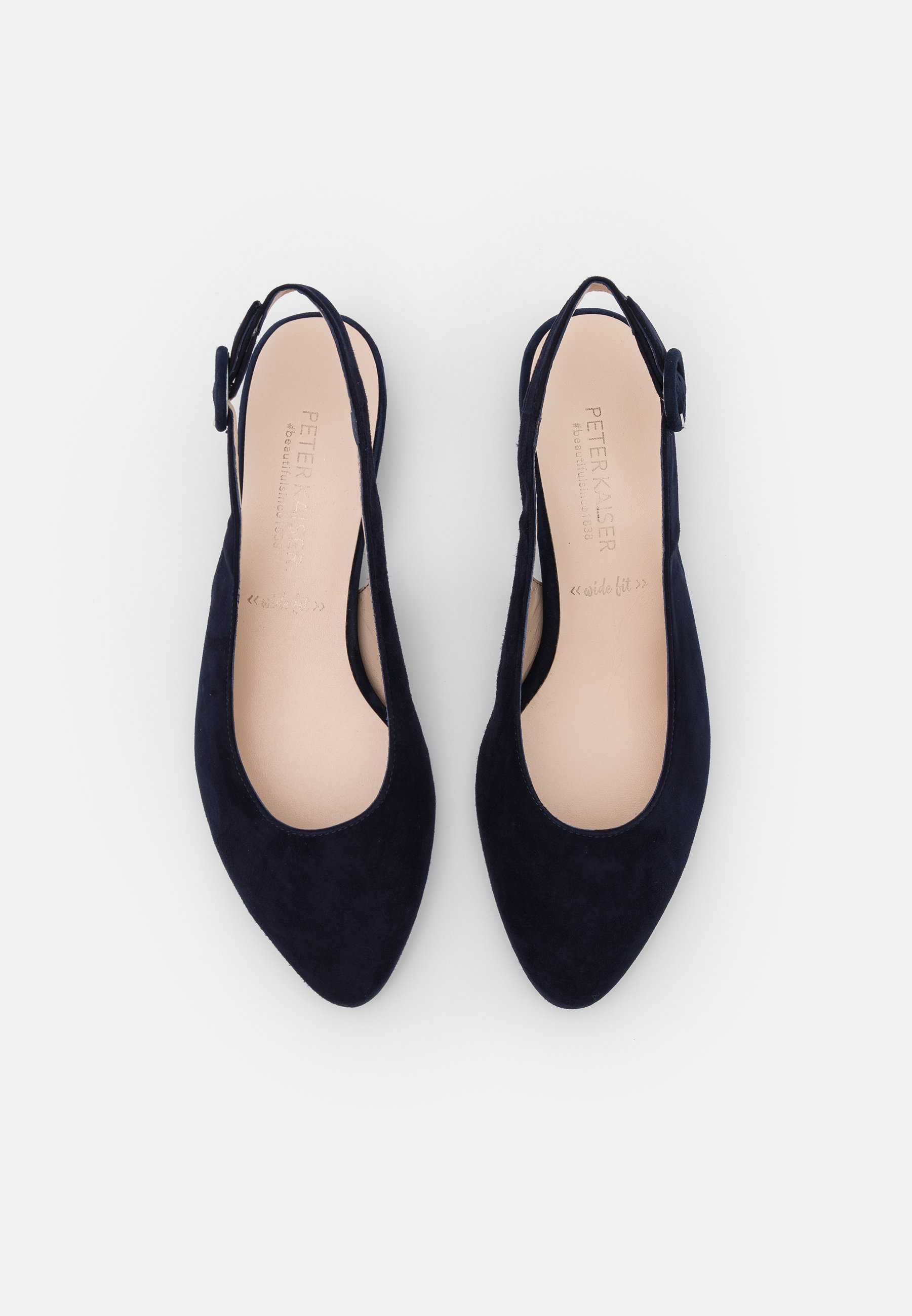 navy wide fit ballet pumps