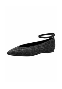 Tamaris Ankle strap ballet pumps - grey leopard