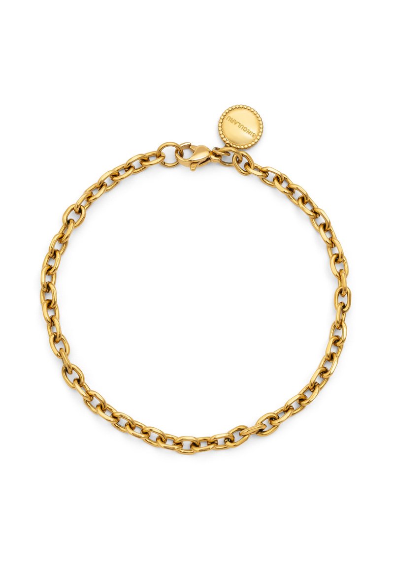 SINGULARU Bracciale Organic River In Acciaio Placcato Oro 18kt – Regolabile, Donna