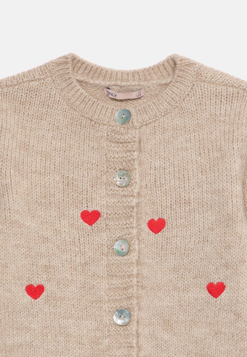 ONLY MINI KMGSILLA O NECK CARDIGAN Strickjacke taupe Zalando