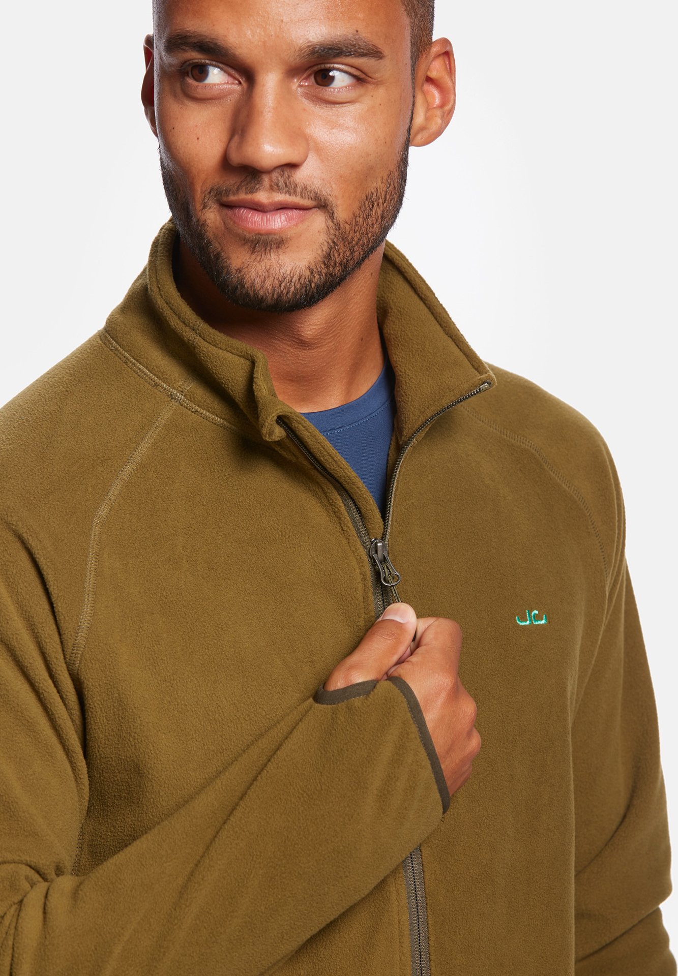 olive green fleece jacket