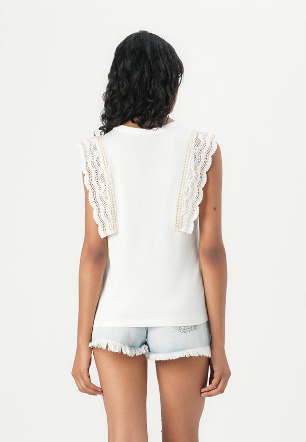 ONLMIA LIFE O NECK FRILL - Top - cloud dancer4