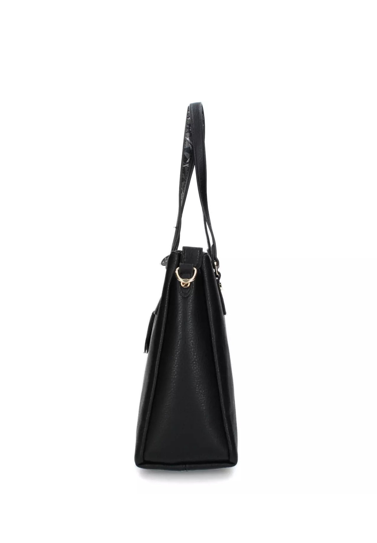 Gattinoni Borsa A Spalla Denise Soft In Ecopelle - Doppio Manico, Elegante E Pratica - Colore Nero, Modello BINDN8419WV