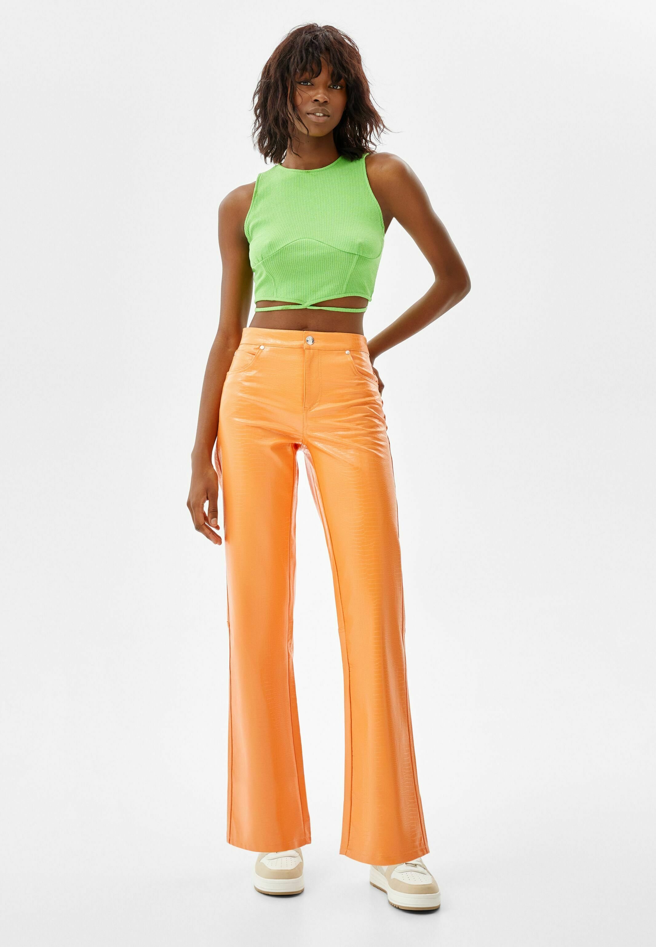 Bershka MOCK - Pantaloni - orange/arancione - Zalando.it