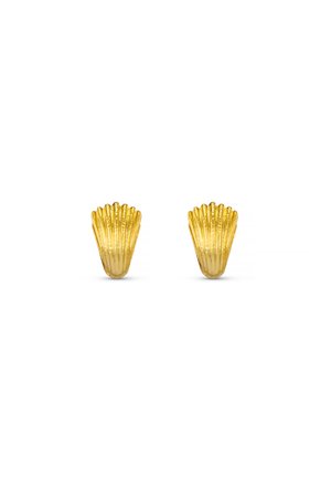 TEXTURED FAN SMALL HOOP - Ohrringe - gold-coloured