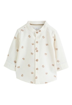 Next, REGULAR FIT LONG SLEEVE GRANDAD COLLAR ALL OVER PRINT CHARACTER - Shirt - ecru bear