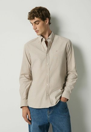 Next, STRETCH OXFORD STRIPE LONG SLEEVE SHIRT - Shirt - neutral