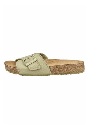 Haflinger PANTOLETTEN UNISEX - Pantolette flach - salbei