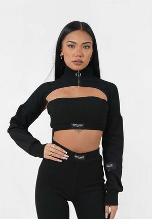 RIBBED - Sujetador deportivo - black