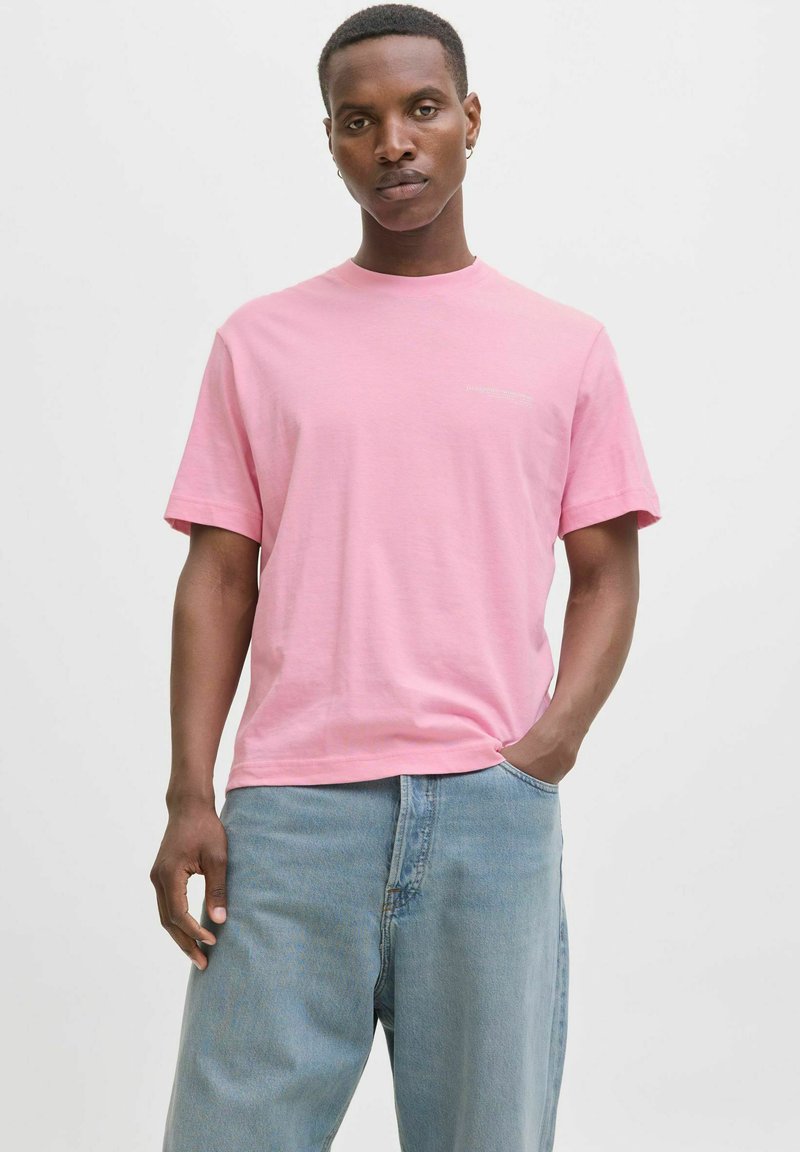 Chemise Edwin Jonas - Coton Jean Bleu, Revers Rose - Manches Longues - Taille M/40 - Neuve