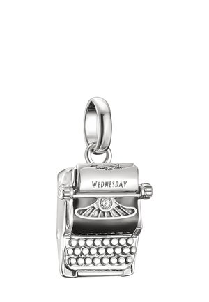 GESCHW KALTEMAIL - Anhänger - silberfarben/weiß/schwarz