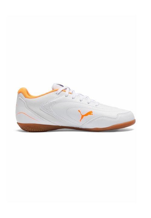 PUMA TRUCO IV JR UNISEX - Indoor football boots white/orange glow-vibrant silver — foto 6
